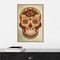 Day of the Dead Skull I by PI Gallerie 16-in. W x 23-in. H. Canvas Wall Art Print Framed in Natural